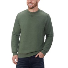 G.H. Bass  Co. Men's Crew Neck Pullover Sweatshirt Thyme Heather