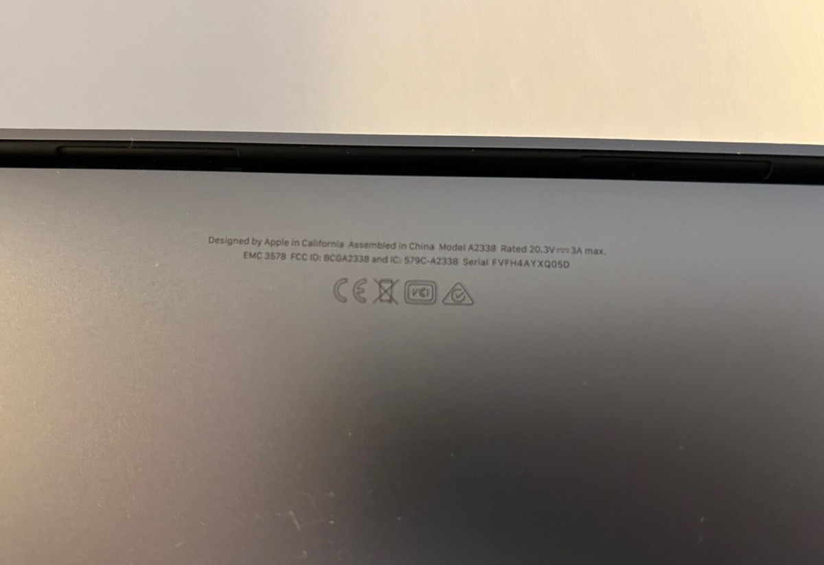 MacBook Pro 13-inch M1 2020, See Photos For Serial Number MacBook Pro 13-inch M1 2020, See Photos For Serial Number