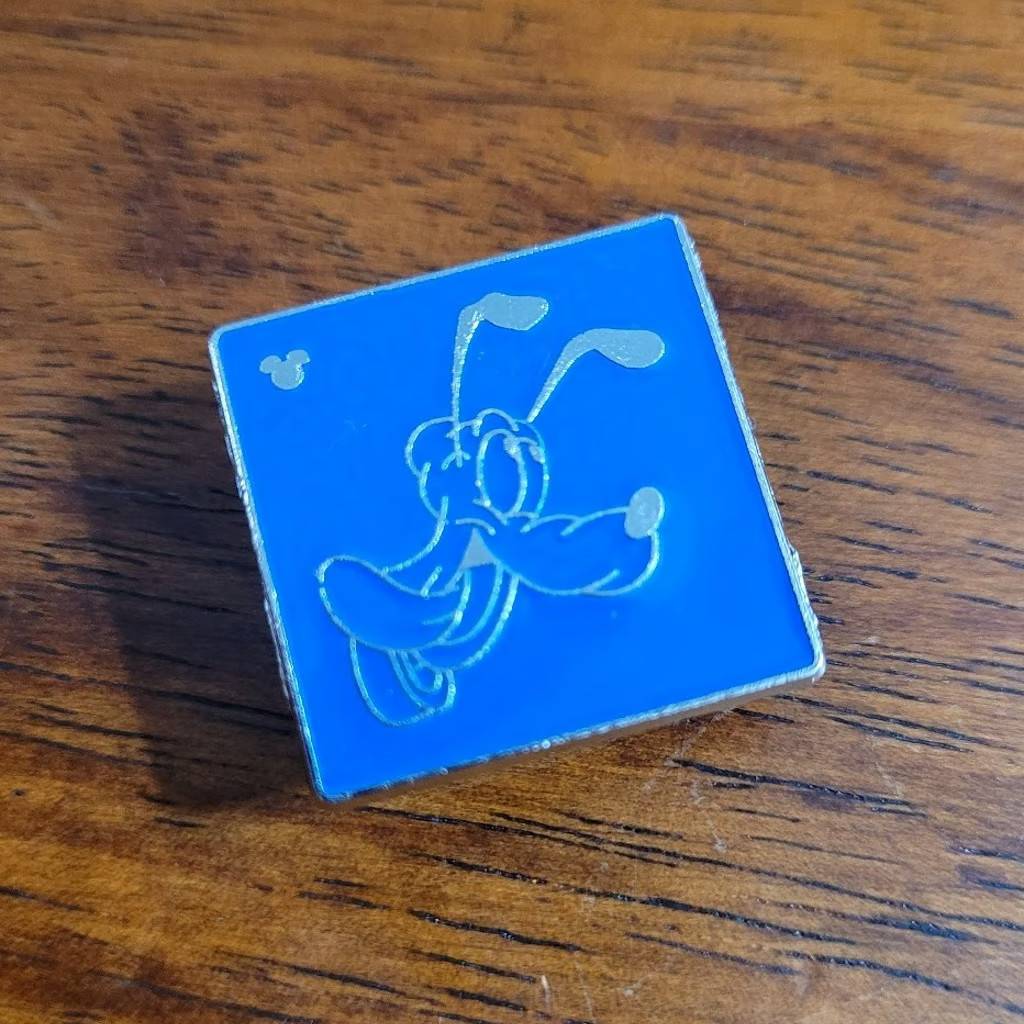 Disney Trading Pin Pluto Blue Square Character Outline Set Completer Pin