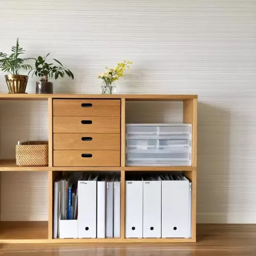 New Muji stacking chest 37 x 28 x 37cm 4 drawers oak assembly required Japan - Picture 3 of 3