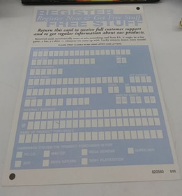 Panasonic 3DO Shock Wave Long Box w/ 1 insert Manual and Reg Card TESTED