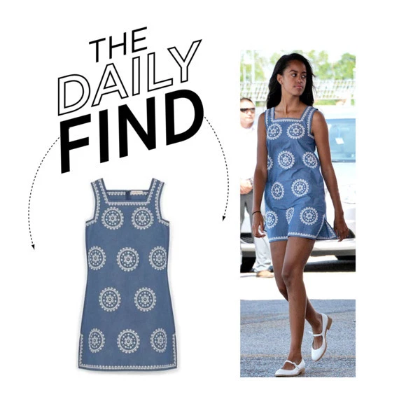 NWT Tory Burch Embroidered Chambray Dress Small $325