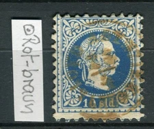 AUSTRIA; LEVANT 1867 classic F. Joseph used Shade of 10sl. POSTMARK, Rot-Braum