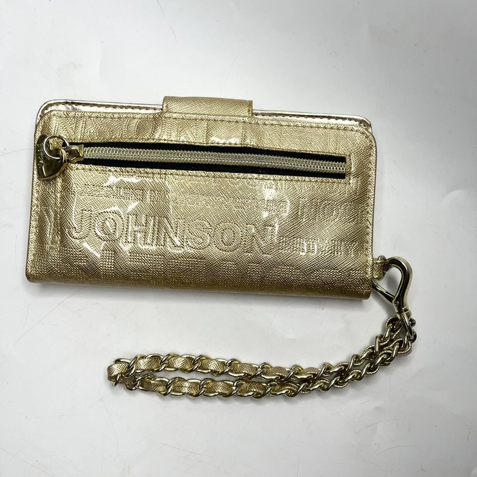 Бумажник Betsey Johnson «Celly» с тисненным логотипом на запястье с золотым сердцем подходит для смартфона - Изображение 4 из 4