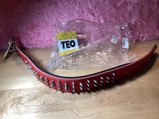 Teo Premium Pet supplies |Dog Collar Red Leather  With Spikes BRAND NEW 3XL 5X60