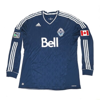 新品Vancouver Whitecaps FC シャツ ネイビー adidas Vancouver Whitecaps FC MLS Adidas Men's Navy Blue Long Sleeve On