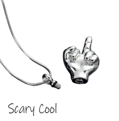 New Finger Middle Hand Cremation Urn Keepsake Ashes Memorial