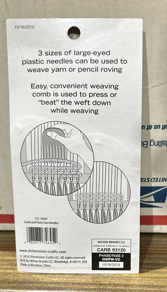 Dimensiones agujas de peine e hilo para tejer Foto 2 de 2