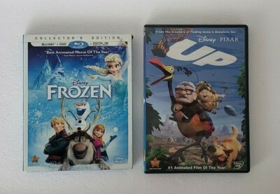 DISNEY PIXAR MOVIE DVD~LOT OF 5~FROZEN~BRAVE~CARS~UP~TOY