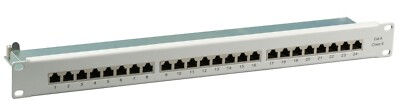 24Port Patchpanel Patchfeld 19'' Gigabit Cat6 ClassE 250Mhz 5GB /  EFB 37667.1M