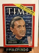 Z2 1956 STAVROS NIARCHOS Shipping Tycoon August 6 TIME Magazine 