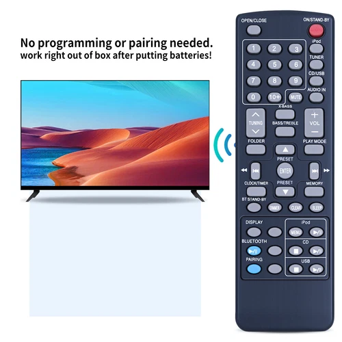 Nuevo control remoto RRMCGA328AWSA funciona para sistema de audio Sharp DK-KP85 DK-KP85P - Imagen 3 de 7