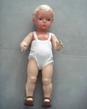 ANTIKE--ZELLULOID-SCHILDKRÖTPUPPE-HANS-aus den 50er Jahren 49cm