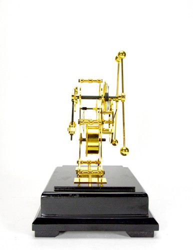 24K Harrison Style Grasshopper Escapement Double Pendulum Skeleton Sea Clock - Foto 6 di 13
