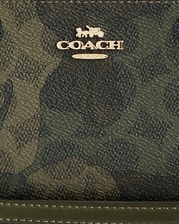 Coach Long Zip Around Wallet - CY237 Dark Cypress (Green Coach Long Zip Around Wallet - CY237 Dark Cypress (Green