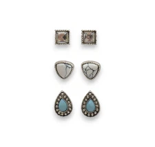 M&F Western 3 Pair Earring Set