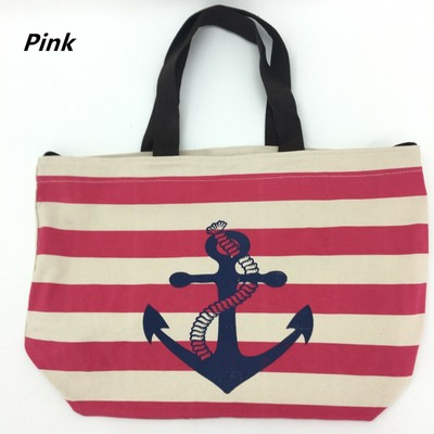 Elegante schicke Canvas Strandtasche ORIGINAL große Größe Anker Designer inspiriert 