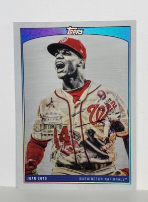 2022 Topps X Lauren Taylor Juan Soto SSP #1 /49 FOTL BLUE FOIL NATIONALS CHAMP 