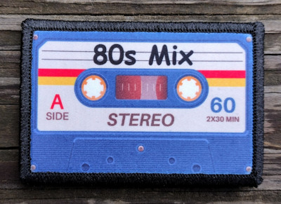 80s Mix Tape Morale Patch Hook and Loop Army Custom Tactical Funny 2A ...