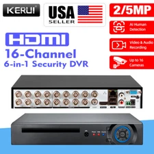 16 Channel Security Recorder DVR for 5MP Hybrid AHD/TVI/CVI/CVBS/IP Analog Camer
