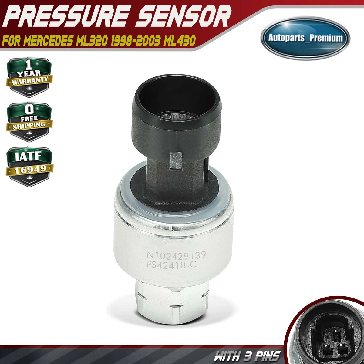 Interruptor De Presión De A/C Para Mercedes ML320, ML55 AMG Y ML430 – Recambio Directo