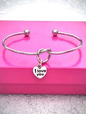 Valentines Day for Her I love you Charm Bracelet Birthday Anniversary Gift