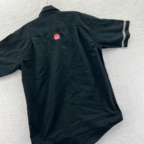Coca Cola Shirt Medium Mens Black Bottling Uniform Soda Pop Short Sleeve Top B1 - Picture 12 of 13