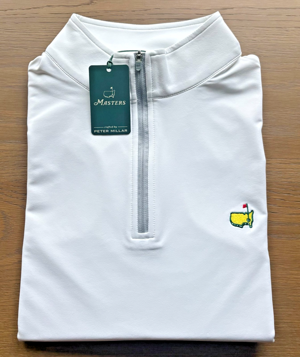 2026 Masters Tournament Peter Millar XL White 1/4 Quarter Zip Golf