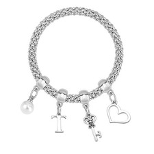 Initial Bracelets for Women Letter A-Z Initial Bracelet Heart Initial Bracele...