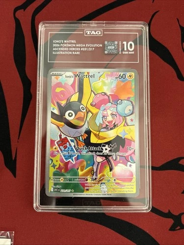 Pokemon TCG TAG 10 Iono’s Wattrel 231/217 GEM MINT 2026 Ascended Heroes