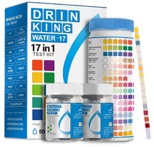 Drinking Water Test Strips 17 in 1 50 Strips  2 Bacteria Tester Kits, Complete