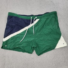 Tommy Hilfiger Swim Shorts Mens Large Green Colorblock Swimwear Trunks