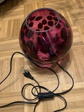 IKEA KNUBBIG Vintage Tischlampe Violett - Blätter und Schmetterlinge 90er Jahre