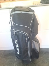 MINT CONDITION COBRA CART GOLF BAG, SHOULDER STRAP & RAINHOOD, 14 WAY DIVIDER
