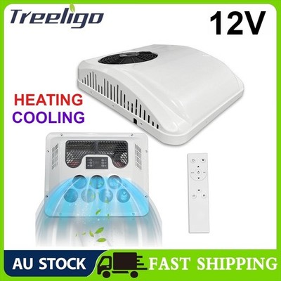 Treeligo Rooftop 12V Heat&Cool Air Conditioner Electric RV AC Unit for Caravan