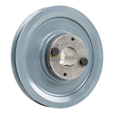 Cast Iron 5.75" Single Groove Pulley Belt B Section 5L and 1-1/8" Sheave Bushing