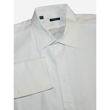 SUITSUPPLY White Tuxedo Shirt Men's 46/18 Long Sleeve Cotton French Cuffs