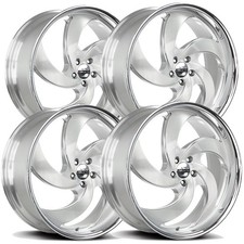 Set Of 4 Strada C05 Retro 5 22x10 5x5 20mm Brushed Ssl Wheels Rims 22 Inch