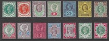 SG 197 - 214 1887-92. Jubilee Set Of 14. Very lightly/unmounted mint. CAT £500