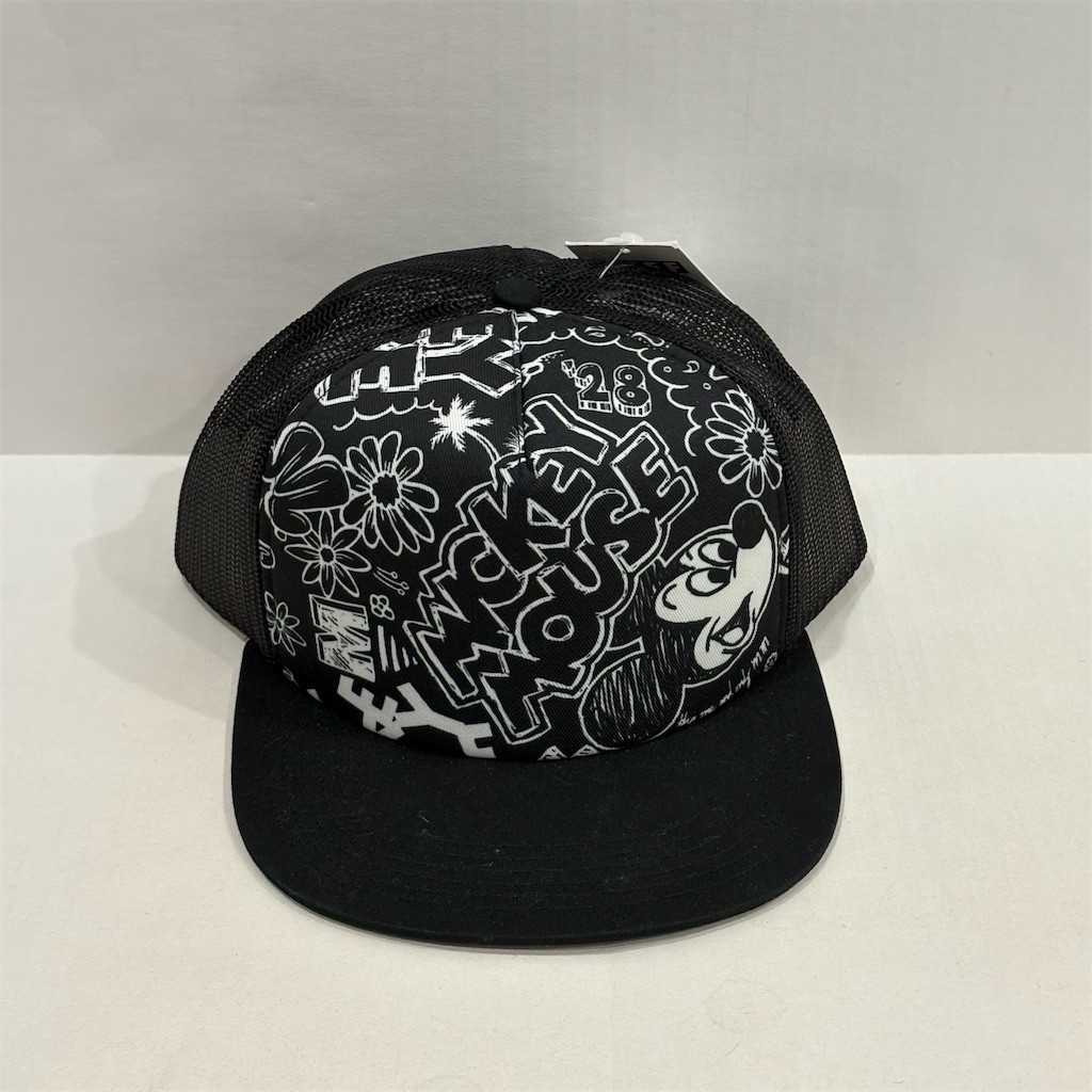 Snapback Black One Size Mesh Back