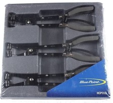 Snap-on Blue Point Hcp313 Set Of 3 Adjustable Heavy Duty Hose Clamp Pliers Set