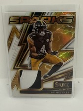 DK METCALF 2025 SELECT SPARKS PATCH WHITE PRIZM STEELERS /99 Q6230