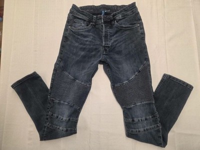 Divided by H&M Moto Skinny Blue Jeans Mens 30x30 Button Fly