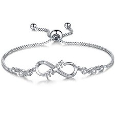  Gifts for Women Mom, Infinity Love Bracelets for Women, C-Infinity Mom