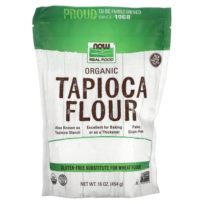 Now Real Food Organic Tapioca Flour Gluten Free 16 Ounce Baking Thickener