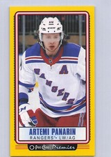 2021-22 O-Pee-Chee #P-32 Artemi Panarin Premier-Tallboys-Yellow-Border