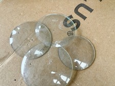 ANTIKE UHR GLAS LINSEN L&Uuml;NETTE EINS&Auml;TZE RUND GEW&Ouml;LBTES GLAS ERSATZTEILE KONVOLUT