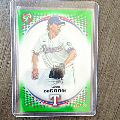 Topps Pristine 2026 Jacob deGrom Texas Rangers #40 Green Parallel 018/150