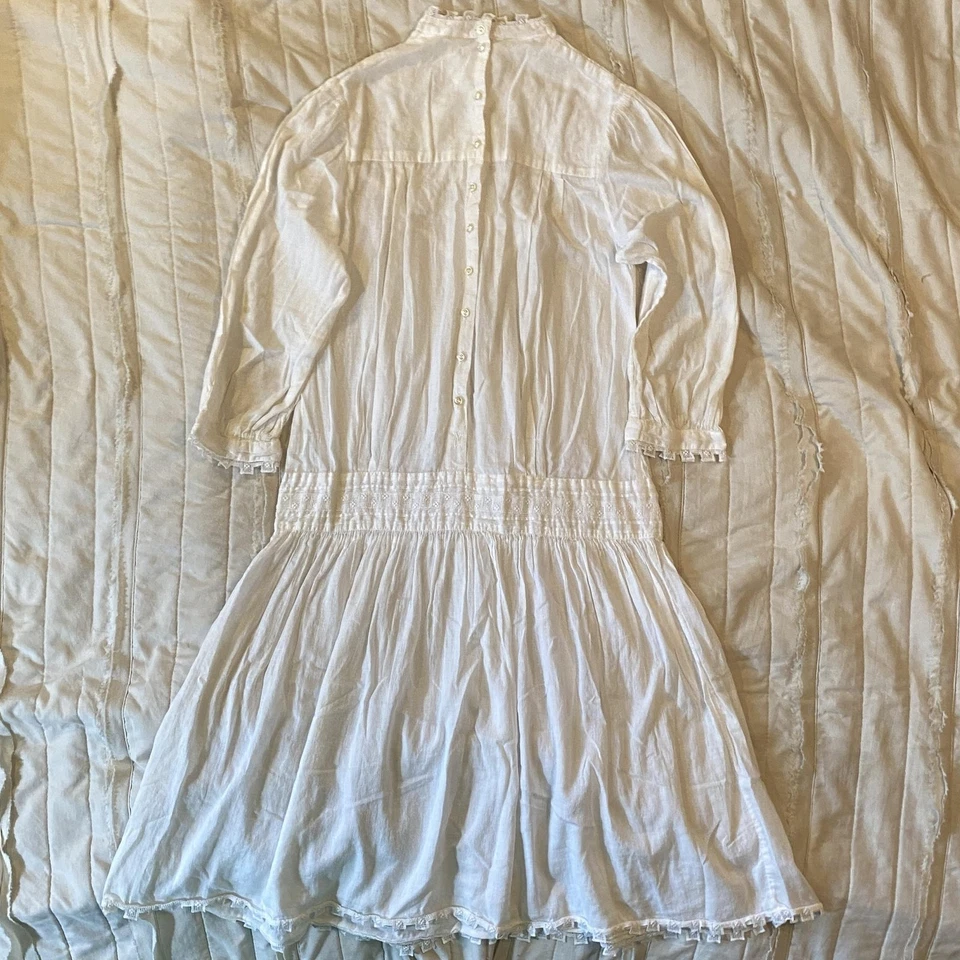 Camisón Eileen West para mujer 6 blanco algodón encaje ribete estilo victoriano hecho en EE. UU. Foto 2 de 4