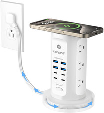 Power Strip Tower, Kakyanill Surge Protector Tower 9 AC Outlets 8 USB 4 USB C ,